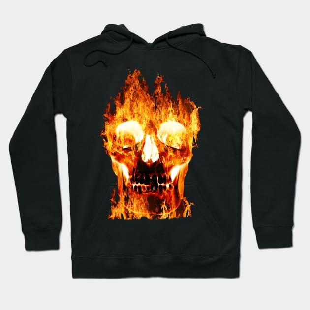 Flaming Skull Hoodie by By Diane Maclaine